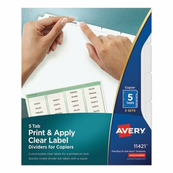 Avery Dennison INDEX, COPIER, 5TAB, 5ST/PK 11421